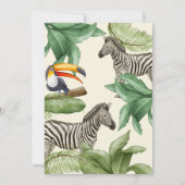 Invitation Wild One Safari Animaux Baby shower garçon (Dos)