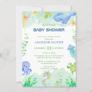 Invitation Wild One Safari Animaux Baby shower garçon