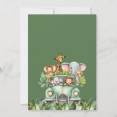 Invitation Wild One Safari Animaux Baby shower garçon (Dos)