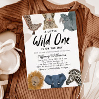 Wild One Safari Animaux Baby shower garçon
