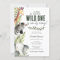 Wild One Safari Animaux Baby shower garçon