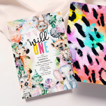 Wild ONE' Safari Animaux Cool 1er anniversaire