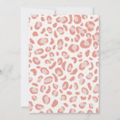 Invitation Wild One Safari Animaux Fille Baby shower (Dos)