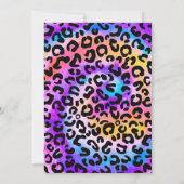 Invitation Wild One Safari Animaux Rainbow Cheetah Anniversai (Dos)