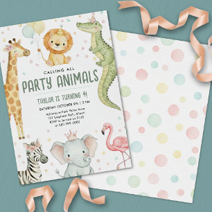 Invitation Wild One Safari Boy Fête d'anniversaire