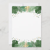 Invitation Wild One Safari Gold Boy Animaux fête d'anniversai (Dos)