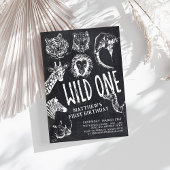 Invitation Wild One Safari Jungle 1er anniversaire