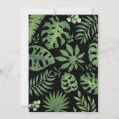 Invitation Wild One Safari Jungle premier anniversaire noir (Dos)