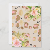 Invitation Wild One Safari mignon Animaux Fille premier anniv (Dos)