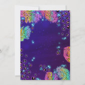 Invitation Wild One Safari Neon Rainbow Cheetah Anniversaire (Dos)