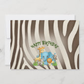 Invitation Wild One Safari Photo Birthday for boy (Dos)