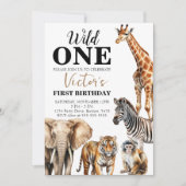 Invitation Wild One Safari premier anniversaire (Devant)