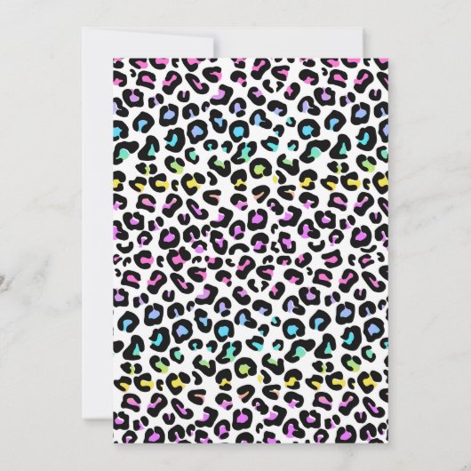 Invitation Wild One Safari Rose Girl Leopard fête d'anniversa (Dos)