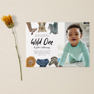Invitation Wild One Safari Thème Premier anniversaire de fête
