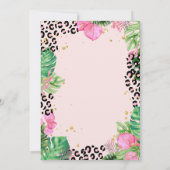 Invitation Wild One, Swan Fleur Feuilles premier anniversaire (Dos)