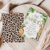Invitation Wild One Tropical Jungle Boho Safari Baby Shower
