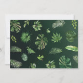 Invitation Wild One Tropical Jungle Safari Animaux Anniversai (Dos)