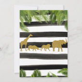 Invitation Wild One Tropical Wild Things Black White (Dos)