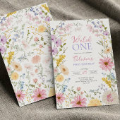 Invitation Wild One: Wildflower First 1st Birthday