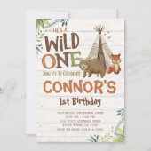 Invitation Wild One, Woodland, Tribal (Devant)