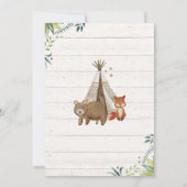 Invitation Wild One, Woodland, Tribal (Dos)