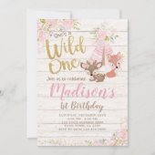 Invitation Wild One, Woodland, Tribal (Devant)