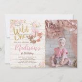 Invitation Wild One, Woodland, Tribal (Devant)