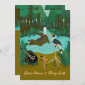 Invitation Wild River Crocodile Rock Mariage de musique (Devant / Derrière)