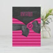 Invitation Wild Rose noir noir noir rétro (Debout devant)