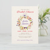 Invitation Wild Rose Woods Exotic Flower Garden Mariage (Debout devant)