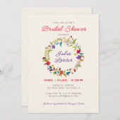 Invitation Wild Rose Woods Exotic Flower Garden Mariage (Devant / Derrière)