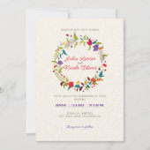 Invitation Wild Rose Woods Exotic Flower Garden Mariage (Devant)