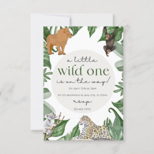 Invitation Wild Safari Aventures attendent à ce Baby shower