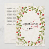 INVITATION WILD STRAW BERRY SWEET BABY SHOWER (Devant / Derrière)