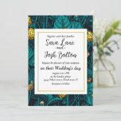 Invitation Wild strawberries, yellow and blue (Debout devant)