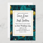 Invitation Wild strawberries, yellow and blue (Devant / Derrière)