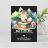Invitation Wild Sweet Fox Anniversaire numérique (Debout devant)
