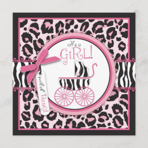 Invitation Wild Thing Carré Pink B
