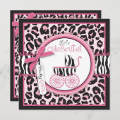 Invitation Wild Thing Carré rose (Devant / Derrière)