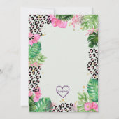 Invitation Wild & Three Pink Jungle Birthday (Dos)