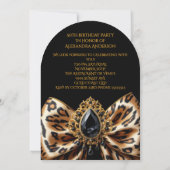 Invitation Wild Tiger Fabuleux 50 Anniversaire Bow Bijou noir (Dos)