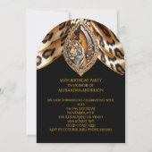 Invitation Wild Tiger Visage fabuleux 50 Anniversaire Bijou B (Dos)