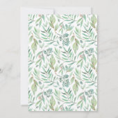 Invitation Wild Un 1er anniversaire Animaux boisés (Dos)