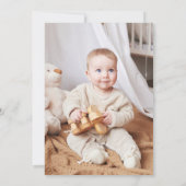 Invitation Wild Un 1er anniversaire Safari Animaux mignonette (Dos)