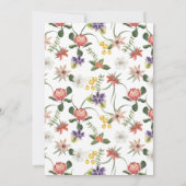 Invitation Wild un mignon safari floral jungle animaux zoo (Dos)