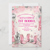 Invitation Wild West 1st Rodeo Birthday (Devant)