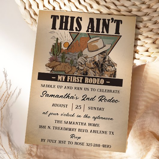 Invitation Wild West Anniversaire Western Cowboy Anniversaire