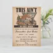 Invitation Wild West Anniversaire Western Cowboy Anniversaire (Debout devant)