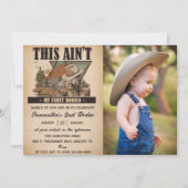 Invitation Wild West Anniversaire Western Cowboy Photo d'anni (Devant)