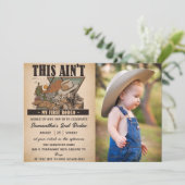 Invitation Wild West Anniversaire Western Cowboy Photo d'anni (Debout devant)